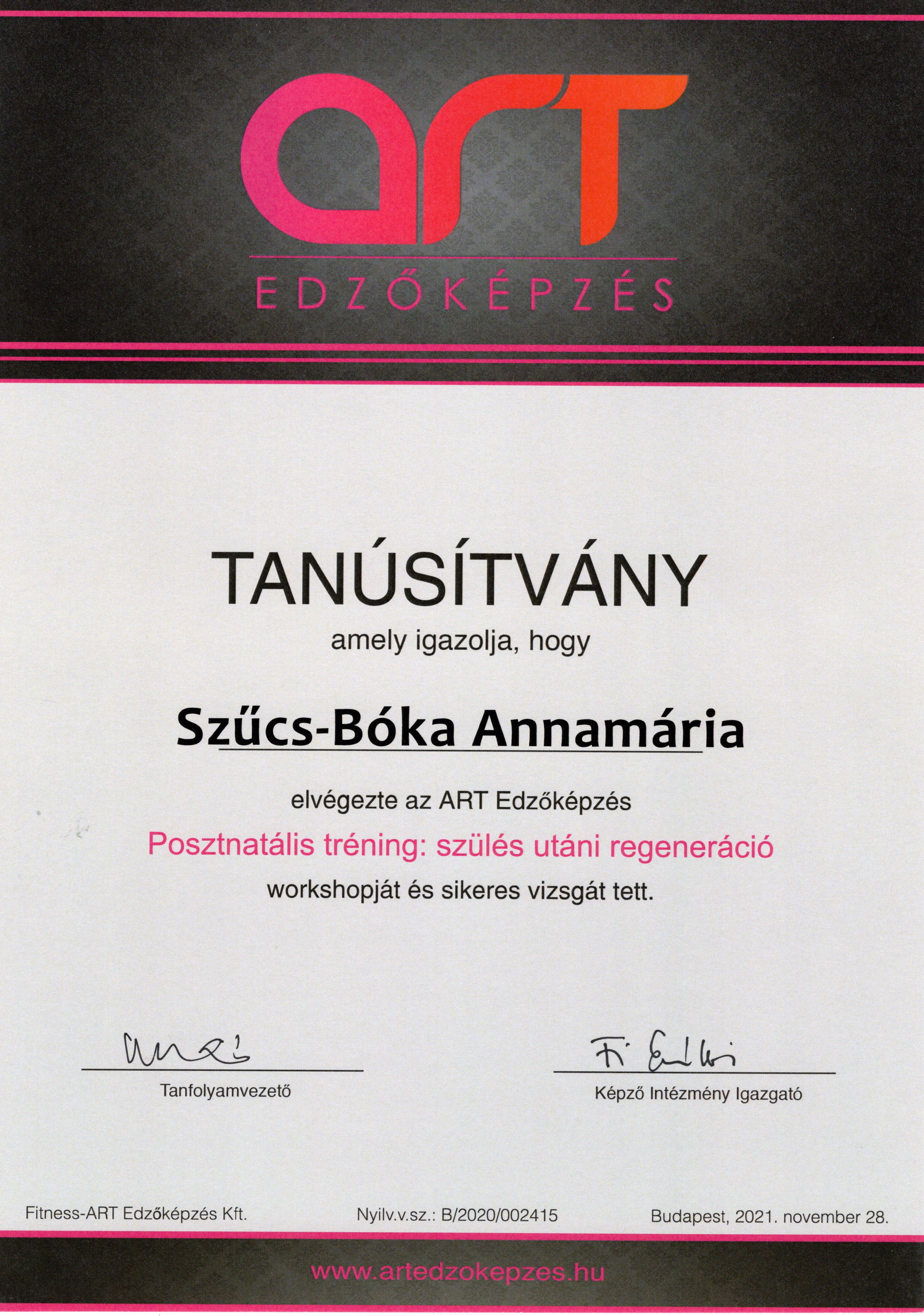 Tanúsítvány